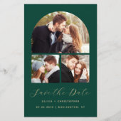 Papier Arc budgétaire 4-Photo Collage vert Enregistrer la (Devant)