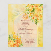Papier Arc de fleurs jaunes Ganesha invitation budget Hal (Devant)