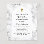 Papier Arc de marbre première communion sainte invitation (Devant)
