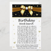 Papier Arc d'or Anniversaire Mot de recherche Jeu (Devant / Derrière)