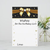 Papier Arc d'or Voeux pour la fille d'anniversaire (Debout devant)