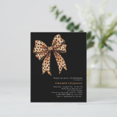 Papier Arc empreinte de léopard noir Invitation de douche (Debout devant)