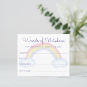 Papier Arc-en-ciel Paroles de sagesse Baby shower des nou (Debout devant)
