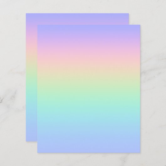 Papier Arc-en-ciel pastel (Devant / Derrière)