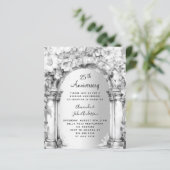 Papier Arc floral 25e anniversaire mariage invitation (Debout devant)