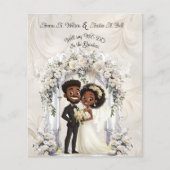 Papier Arc Mariage Whimsical Dark Skin Bride Groom (Devant)