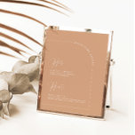 Papier Arc Moderne Rouille Calligraphie Signature Boisson<br><div class="desc">Designed to coordinate with the "Arches Minimum" Wedding Invite Collection. To change details,  click "détails". To move the text or change the size,  font,  or color,  click "Edit using Design Tool". View the collection link on this page to see all of the matching items in this beautiful design.</div>