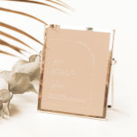 Papier Arc moderne Tan Calligraphie Signature Boissons Me<br><div class="desc">Designed to coordinate with the "Arches Minimum" Wedding Invite Collection. To change details,  click "détails". To move the text or change the size,  font,  or color,  click "Edit using Design Tool". View the collection link on this page to see all of the matching items in this beautiful design.</div>