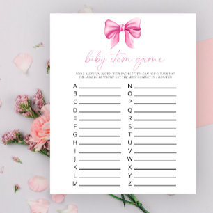 Papier Arc rose - Baby Item Game. Jeu baby shower