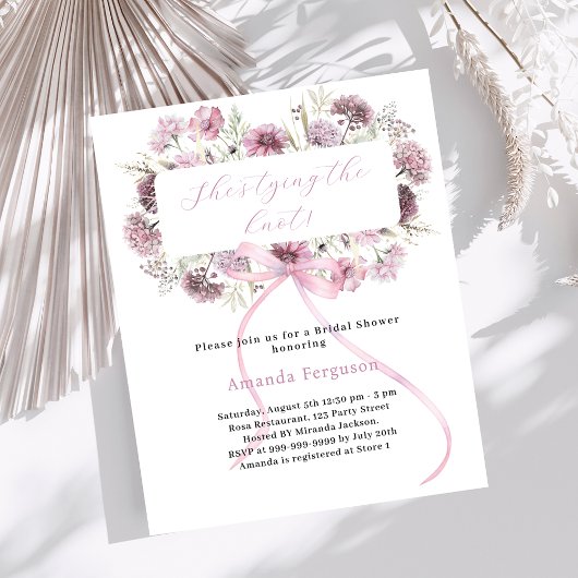 Papier Arc rose floral Elle attache la Fête des mariées d