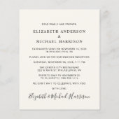 Papier Arch Photo Crème Mariage Réception Invitation (Dos)