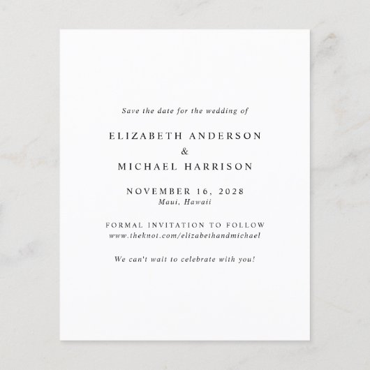Papier Arch Photo Destination Mariage Enregistrer La Date (Dos)
