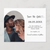 Papier Arch photo modern wedding Save the Date card (Devant)