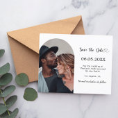Papier Arch photo modern wedding Save the Date card