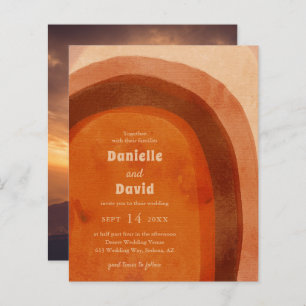 Papier Arch Photo moderne Boho Budget Faire-part de maria