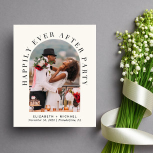 Papier Arch Photo QR Code Cream Wedding Invitation de réc