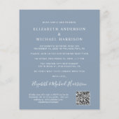 Papier Arch Photo QR Code Dusty Blue Réception Invitation (Dos)