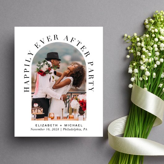 Papier Arch Photo QR Code Mariage Réception Invitation