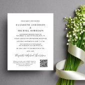 Papier Arch Photo QR Code Mariage Réception Invitation