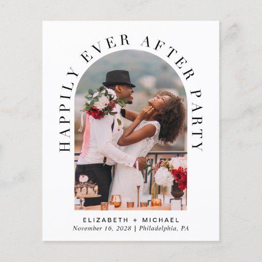 Papier Arch Photo QR Code Mariage Réception Invitation (Devant)