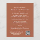 Papier Arch Photo QR Code Terracotta Réception Invitation (Dos)