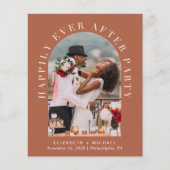 Papier Arch Photo QR Code Terracotta Réception Invitation (Devant)