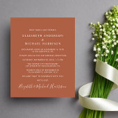 Papier Arch Photo Terracotta Mariage Réception Invitation