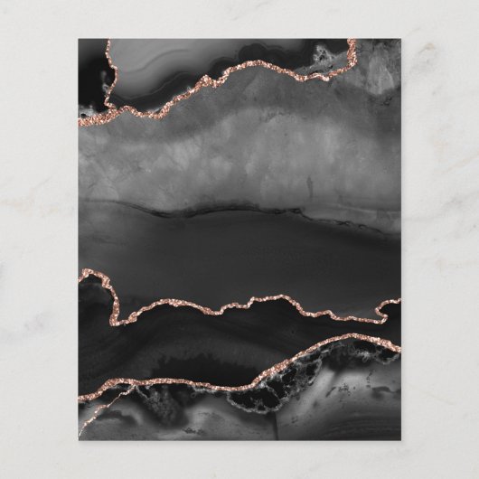 Papier Arche budgétaire Rose noir Gold Agate Mariage Invi (Dos)