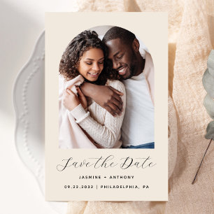Papier Arche de photo bohème budget beige Save the Date