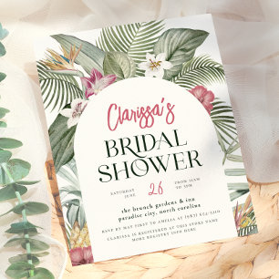 Papier Arche Florale Tropicale de Budget Fête de Mariage 