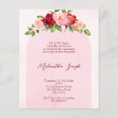 Papier Arche rose avec invitation budget rose (Dos)
