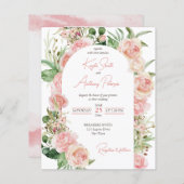 Papier Arche rose rose rose rose budget inviter (Devant / Derrière)