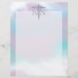 Papier Argent comme le caducée médical en nacre de mère p