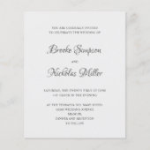 Papier ARGENT | FAIBLE COÛT Simple Élégant Mariage minima (Devant)