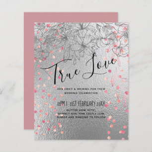 Papier Argent Rosegold MARIAGE Parties scintillant métall