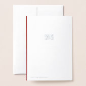 Papier argenté Carte de vacances de Noël Arbre de  (Derrière avec enveloppe)