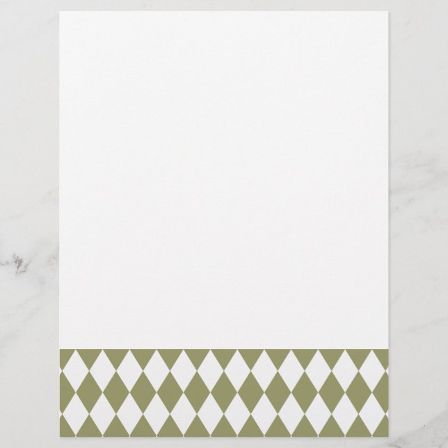 Papier Arlequin Avocado et blanc (Devant)