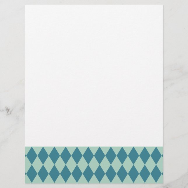 Papier Arlequin marin et Turquoise (Devant)