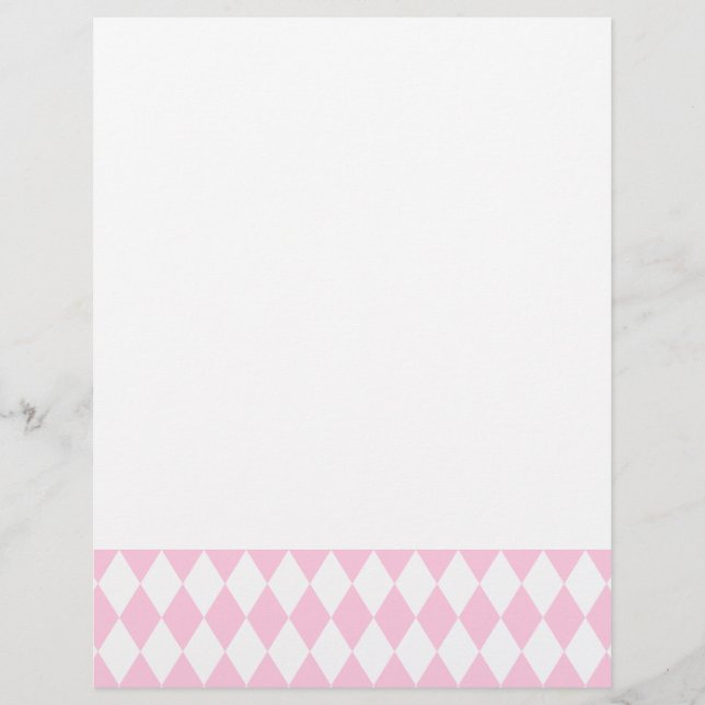 Papier Arlequin rose et blanc (Devant)