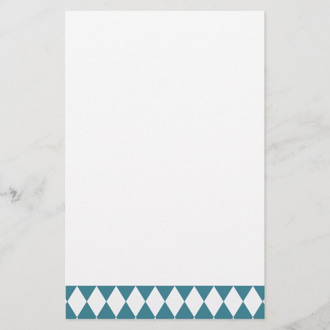 Papier Arlequin Turquoise et blanc (Devant)