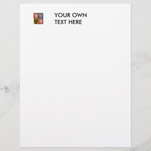 Papier Armoiries de la République tchèque (Devant)