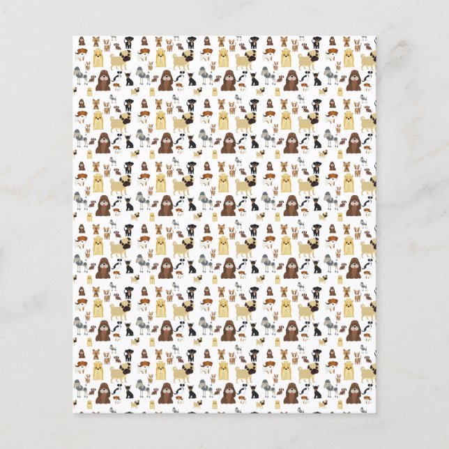 Papier arrière - plan blanc chien motif (Devant)