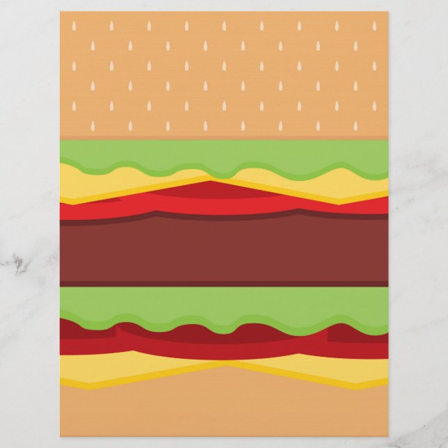 Papier Arrière - plan de l'heure du burger vectoriel (Devant)