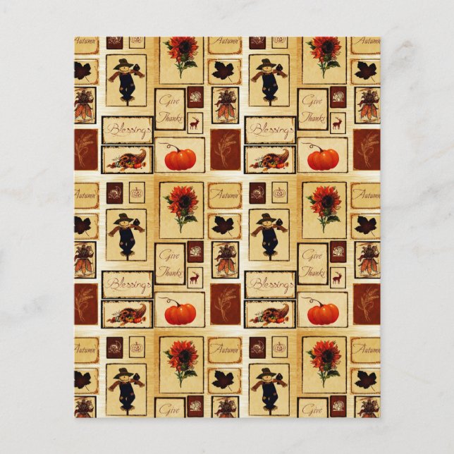 Papier arrière - plan de scrapbook d'automne (Devant)