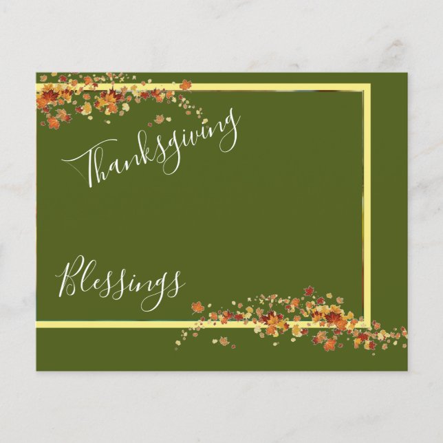 Papier Arrière - plan des Bénédictions de Thanksgiving (Devant)