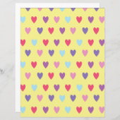 Papier Arrière - plan jaune avec coeur (Devant / Derrière)