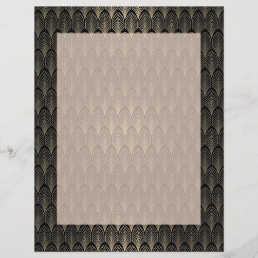 Papier Art déco noir et or (Devant)