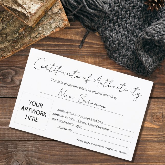 Papier Art moderne Certificat d'authenticité par (Créateur téléchargé)