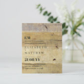 Papier Art moderne Typographie rustique Mariage Invite (Debout devant)