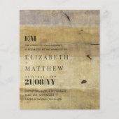 Papier Art moderne Typographie rustique Mariage Invite (Devant)